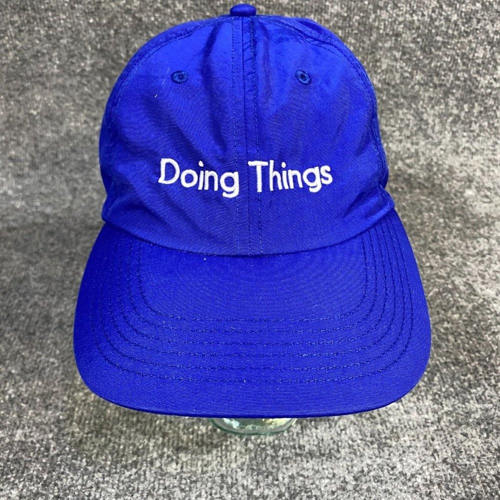 Outdoor Voices Hat Blue Strapback Nylon Doing Things